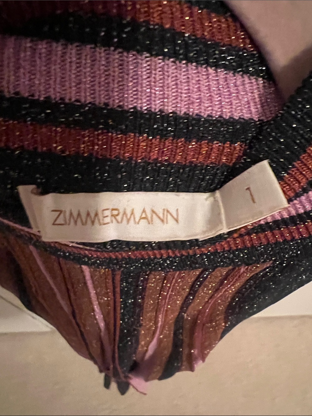 Zimmermann Metallic Striped Knit Top 1 - Picture 3 of 3